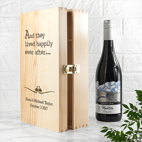 Personalised Fairy Tale Wedding Wine Box