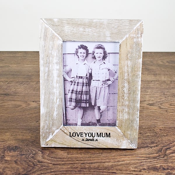 Single Rustic Photo Frame Wide Edge