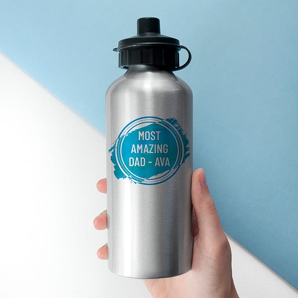 Personalised Silver Water Bottle