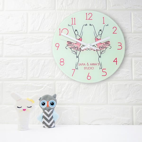 Graceful Ballet Dancer Personalised Wall Clock