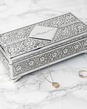 Personalised Silver Trinket Box