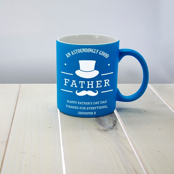 Astoundingly Good Father Personalised Matte Coloured Mug