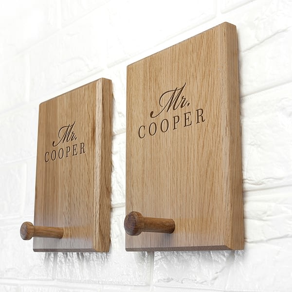 Personalised Stylish Couples Peg Hook