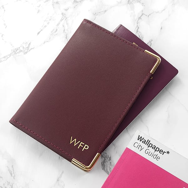 Personalised Luxury Leather Passport Cover