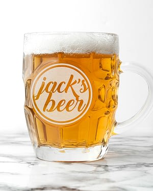 Personalised Statement Dimpled Beer Glass