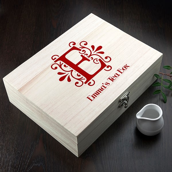 'Love Chai' Tea Box With Initial