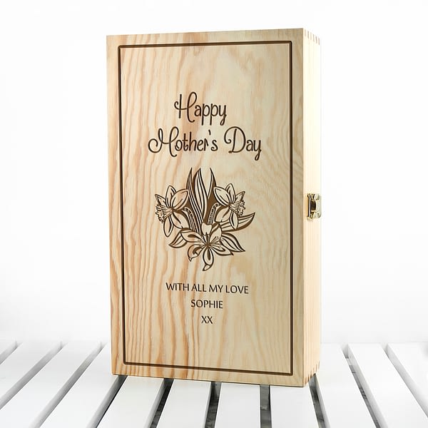 Personalised Floral Mother's Day Wine Box