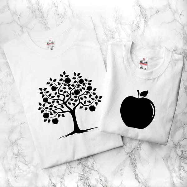 Personalised Daddy and Me Apple White T-Shirts