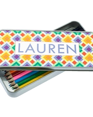 Funky Diamond Pattern Pencil Case