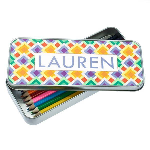 Funky Diamond Pattern Pencil Case