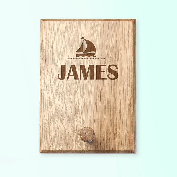 Personalised Ship Peg Hook