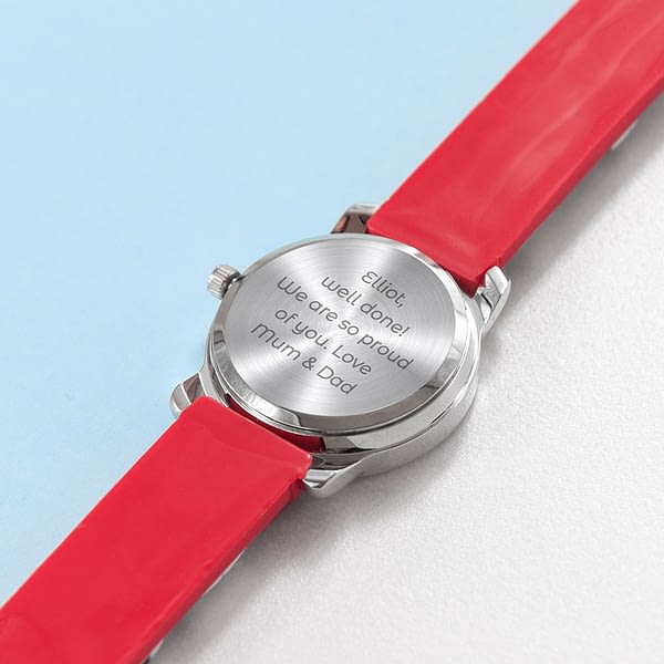 Kids Personalised Red Football Watch