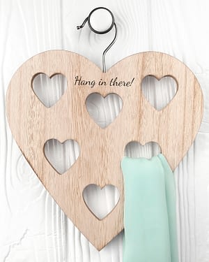 Personalised Heart Scarf Holder