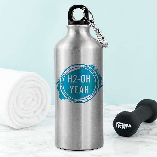 Personalised Silver Water Bottle