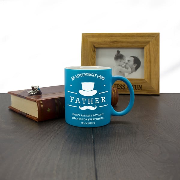 Astoundingly Good Father Personalised Matte Coloured Mug