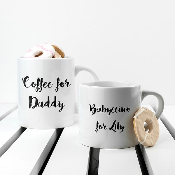 Personalised Daddy & Me Coffee and Catch Up Mugs