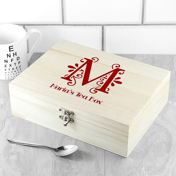 'Love Chai' Tea Box With Initial