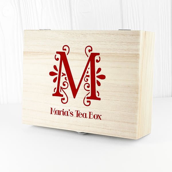 'Love Chai' Tea Box With Initial