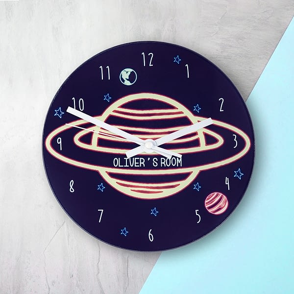 Out Of This World Personalised Space Wall Clock