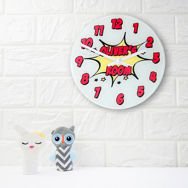 Pow! Personalised Comic Wall Clock