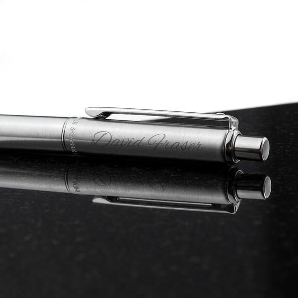 Personalised Sheaffer Brushed Chrome Pen