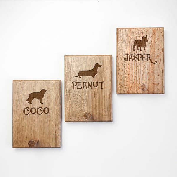 Personalised Dog Silhouette Peg Hook