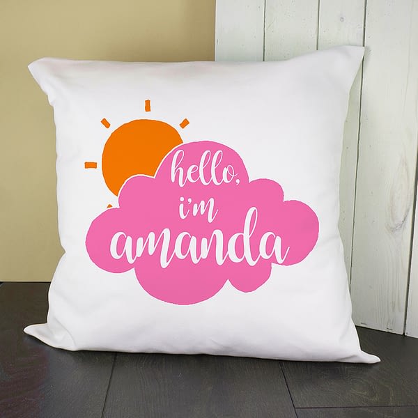 Personalised Baby On Cloud Cushion Cover