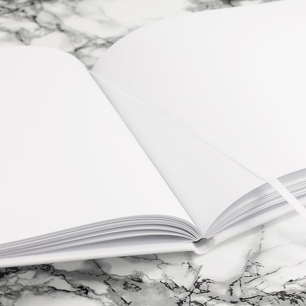 Personalised White Leather Memoriam Book