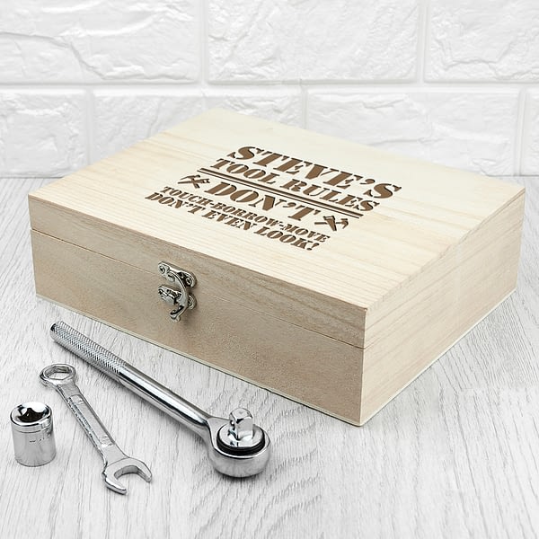 Personalised His Tools His Rules Tool Box