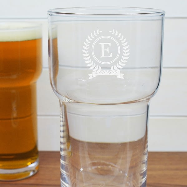 Monogrammed LSA Pint Glass