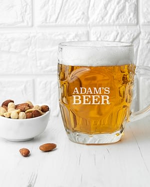 Personalised Dimpled Beer Glass