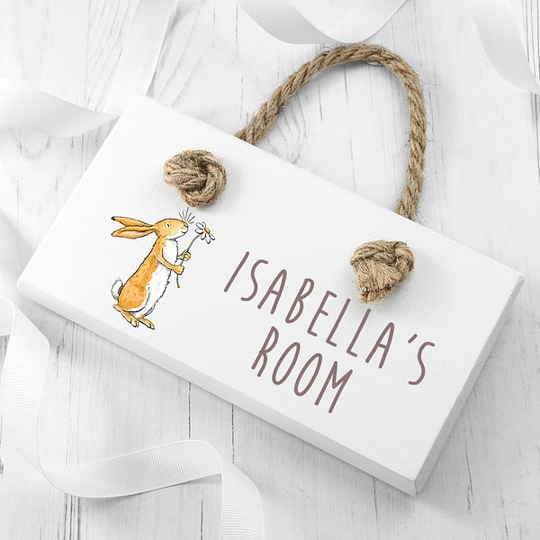 Personalised Guess How Much I Love Blossoming Little Nutbrown Hare Door Sign