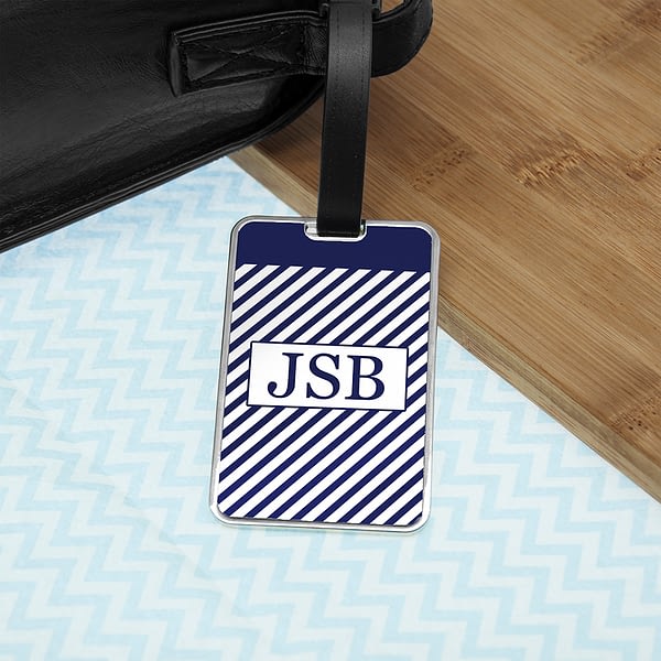 Gentlemen's Nautical Monogrammed Luggage Tag