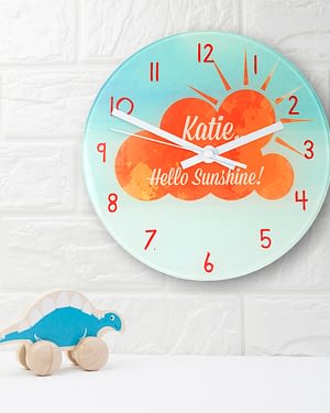 Hello Sunshine Personalised Wall Clock