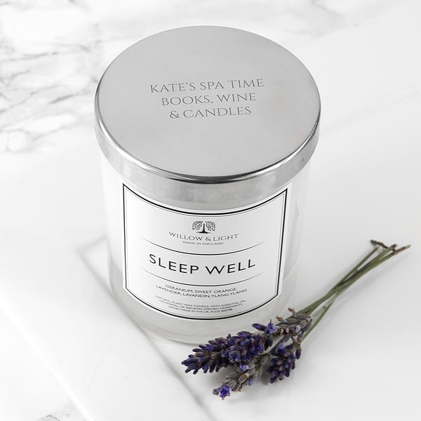 Personalised Sleep Well Candle