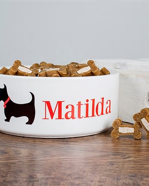 Personalised Scottie Dog Food Bowl