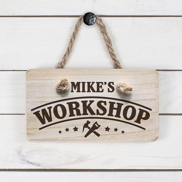 Personalised Wooden Workshop Sign