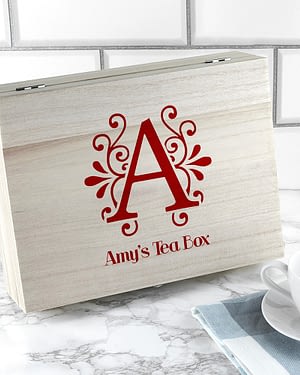 'Love Chai' Tea Box With Initial