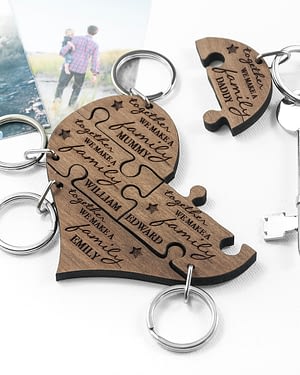 Personalised Family Together Keyring