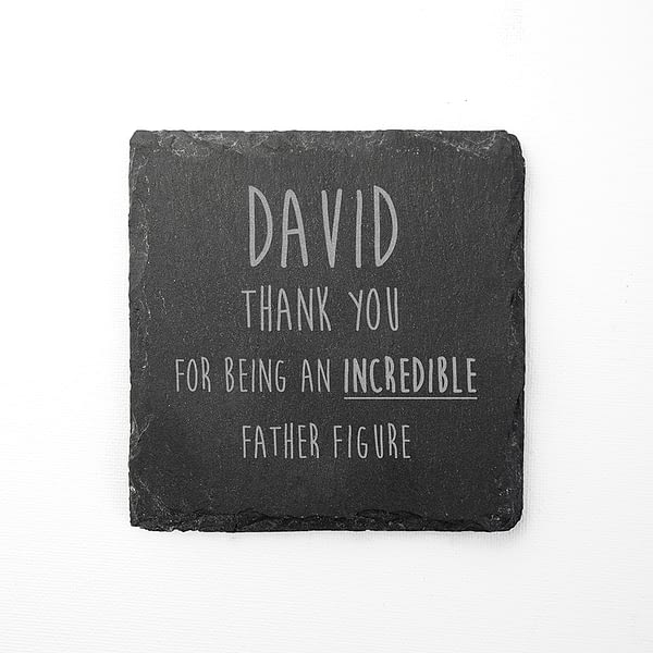 Incredible Father Figure Square Slate Keepsake