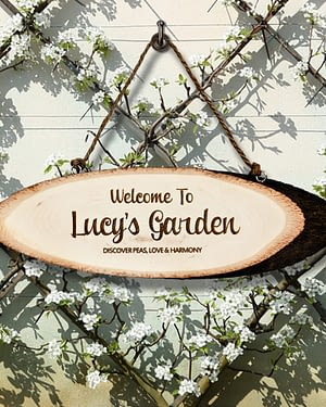 Welcome To My Garden Wooden Sign