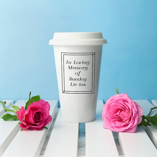 Personalised Loving Memory Ceramic Travel Mug