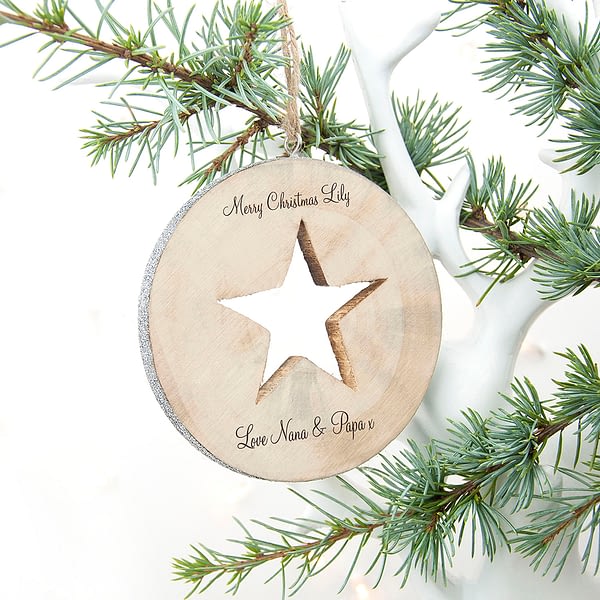 Personalised Sparkle Star Christmas Decoration