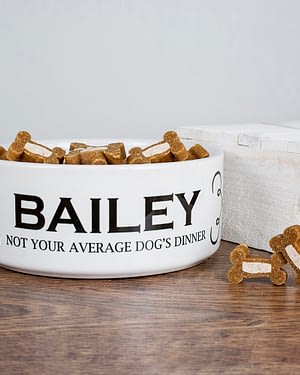 Personalised Dogs Dinner Dog Food Bowl