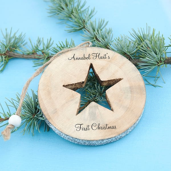 Personalised Sparkle Star Christmas Decoration