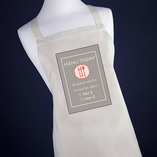 Personalised Today's Menu Apron