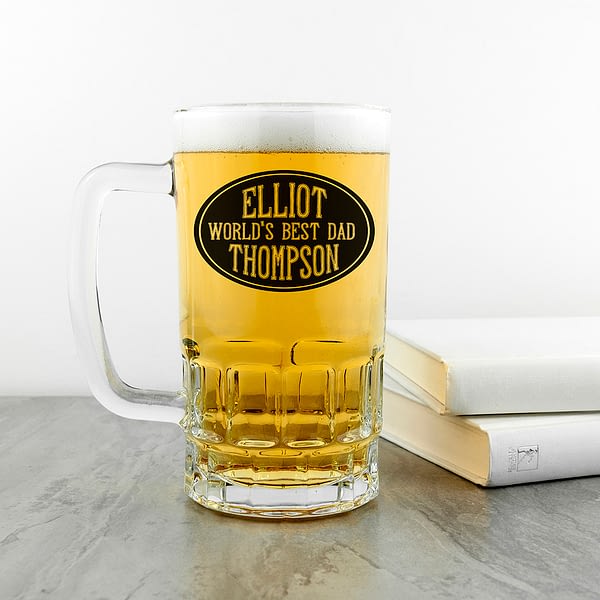 Oval Design Beer Glass Tankard