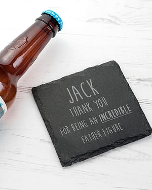 Incredible Father Figure Square Slate Keepsake