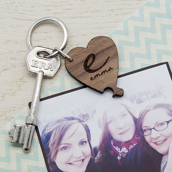 Best Friends Forever Heart Wooden Keyring