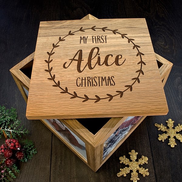 Personalised My First Christmas Memory Box